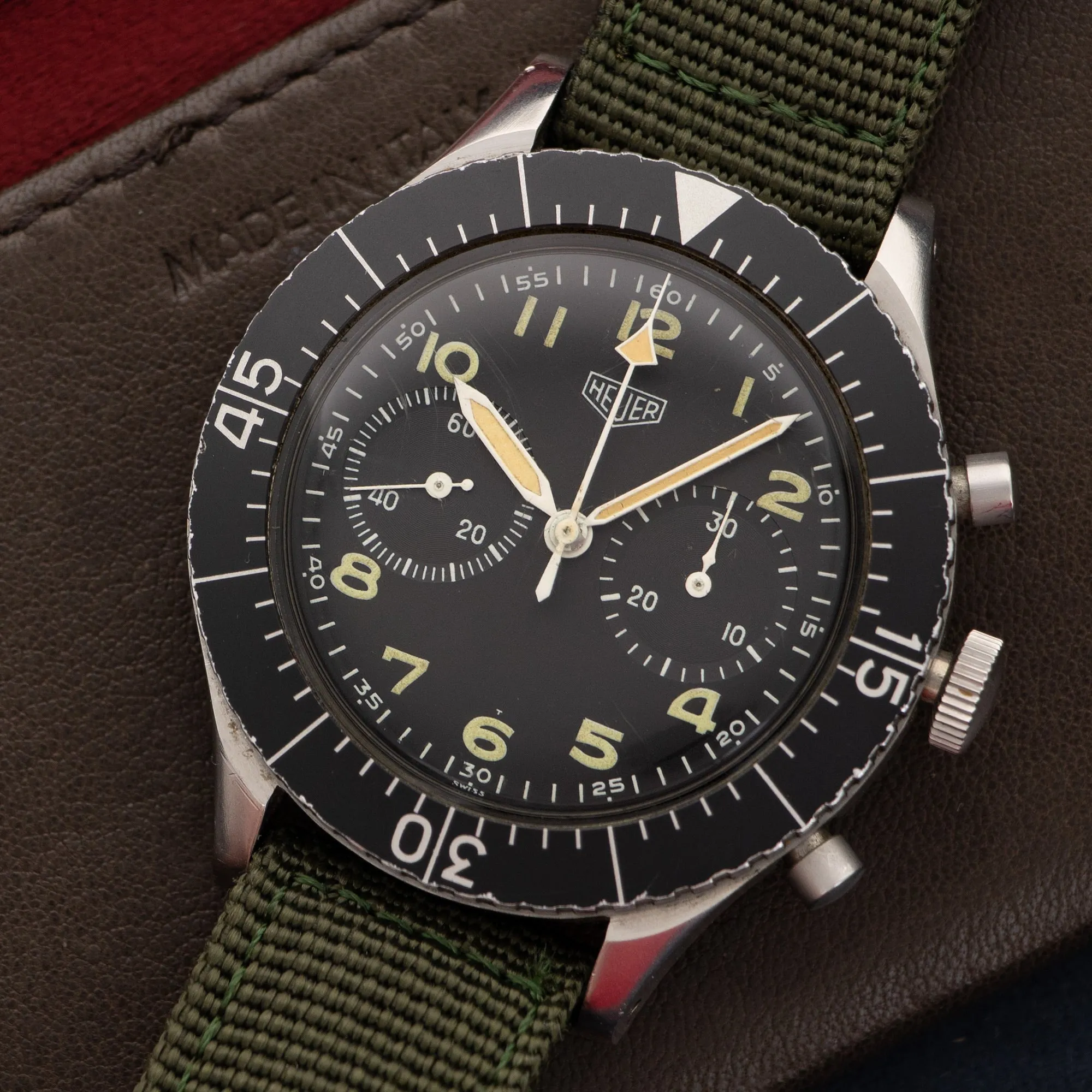 Heuer Bundeswehr Military Chronograph Watch Ref. 1550