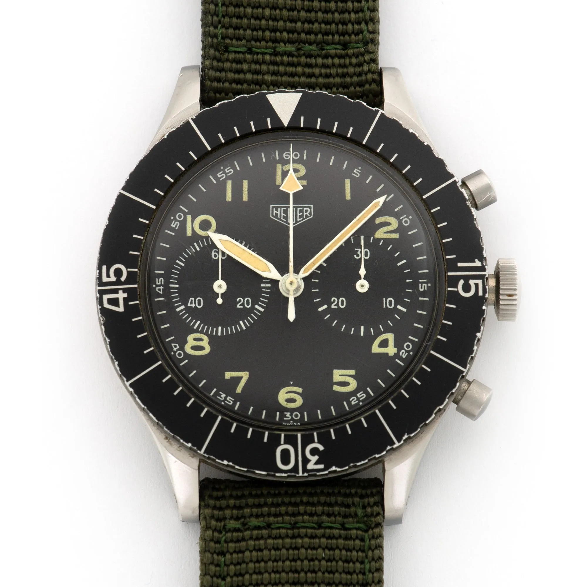 Heuer Bundeswehr Military Chronograph Watch Ref. 1550