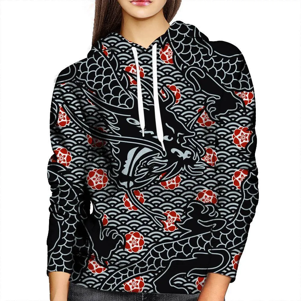 Hidden Dragon Womens Hoodie