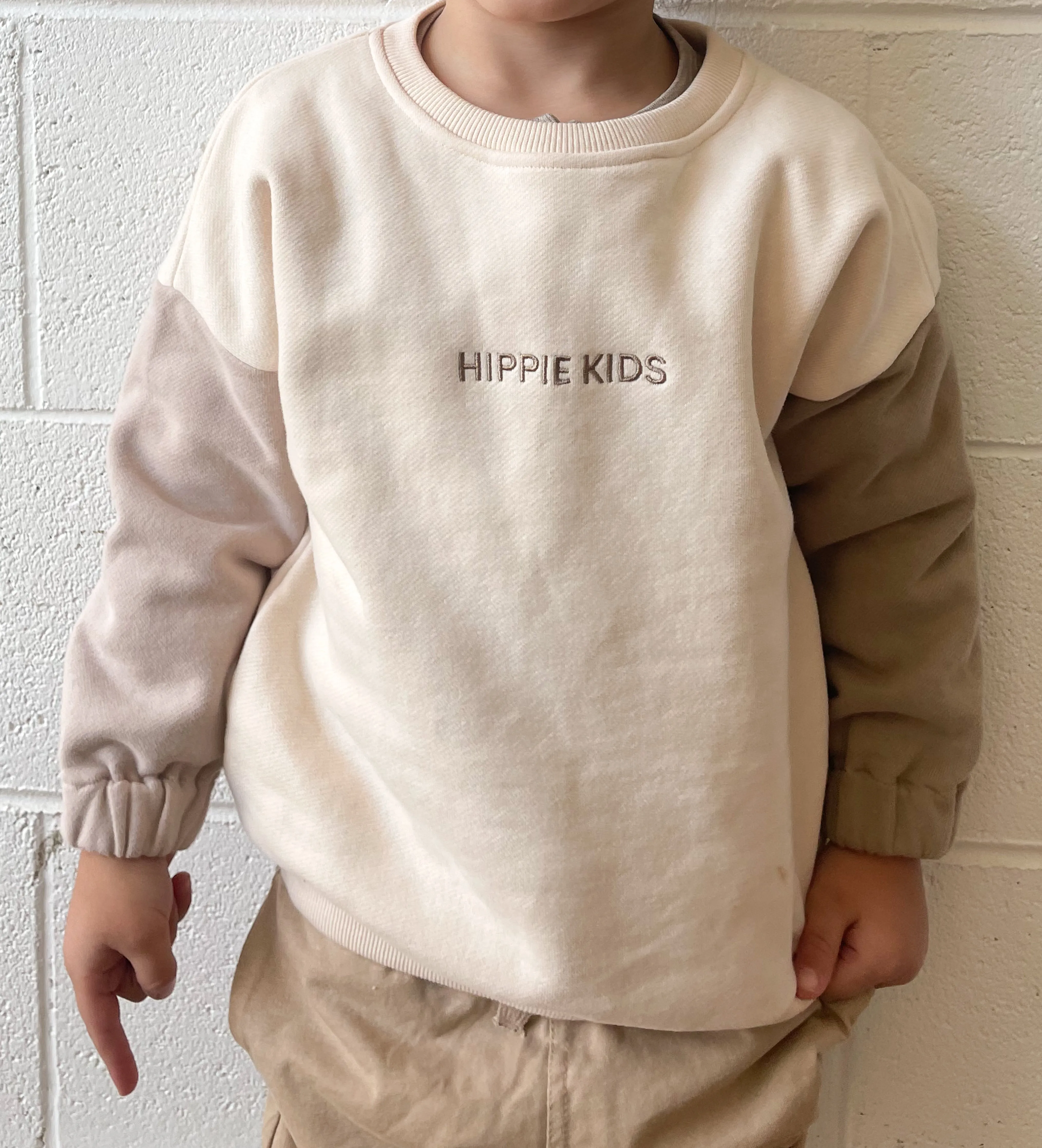Hippie Kids Color Blocked Crewneck