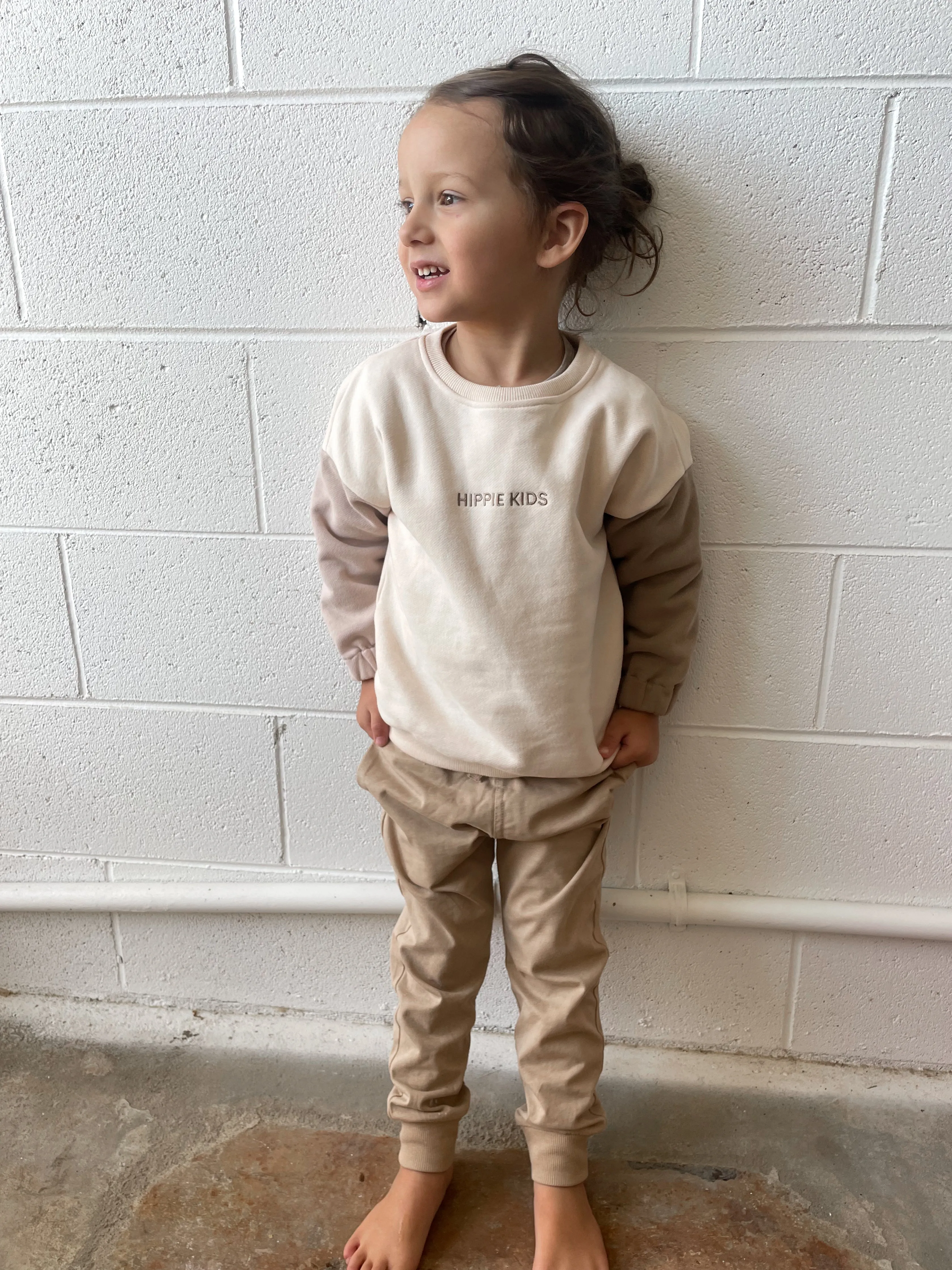 Hippie Kids Color Blocked Crewneck