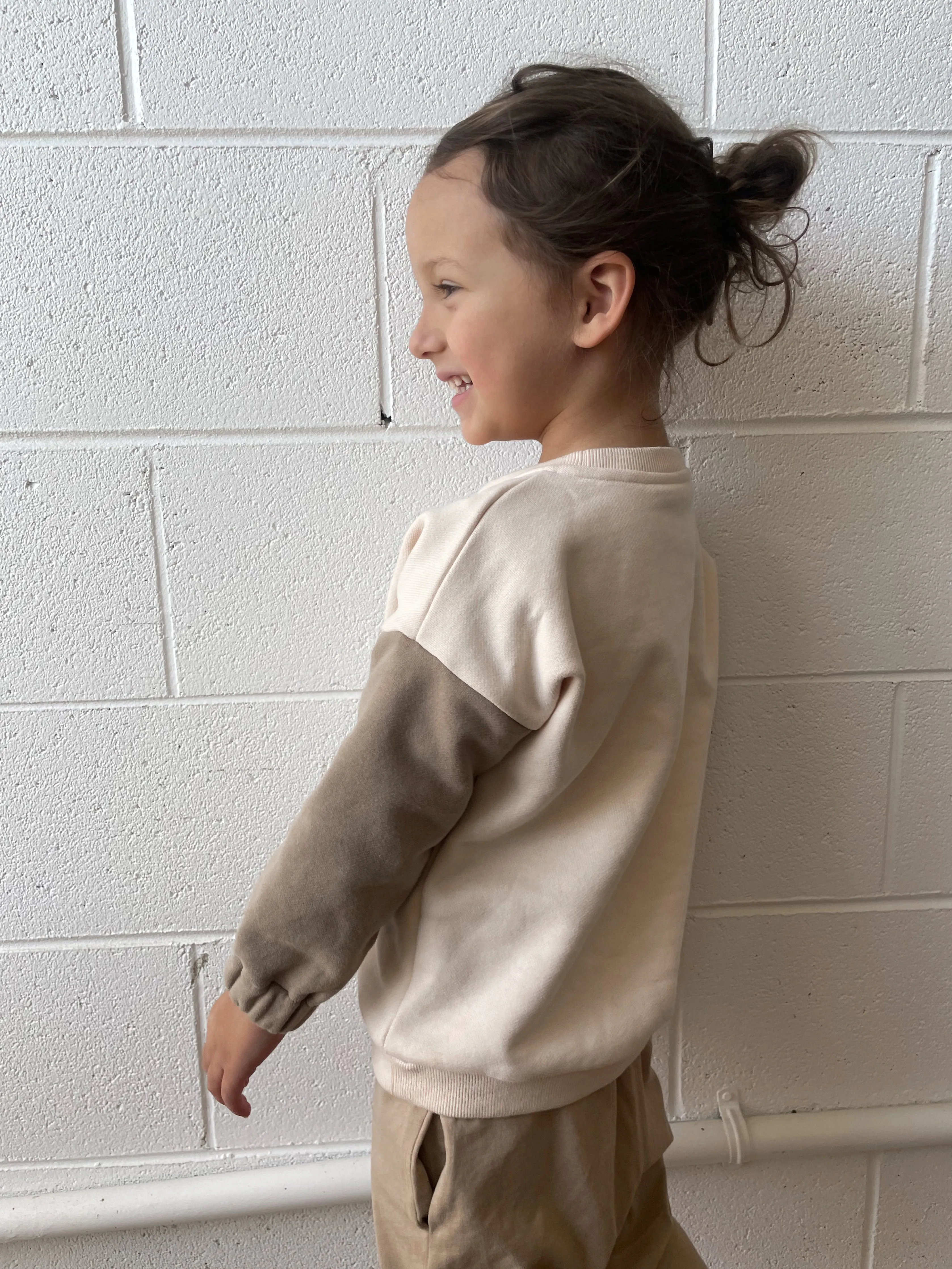Hippie Kids Color Blocked Crewneck