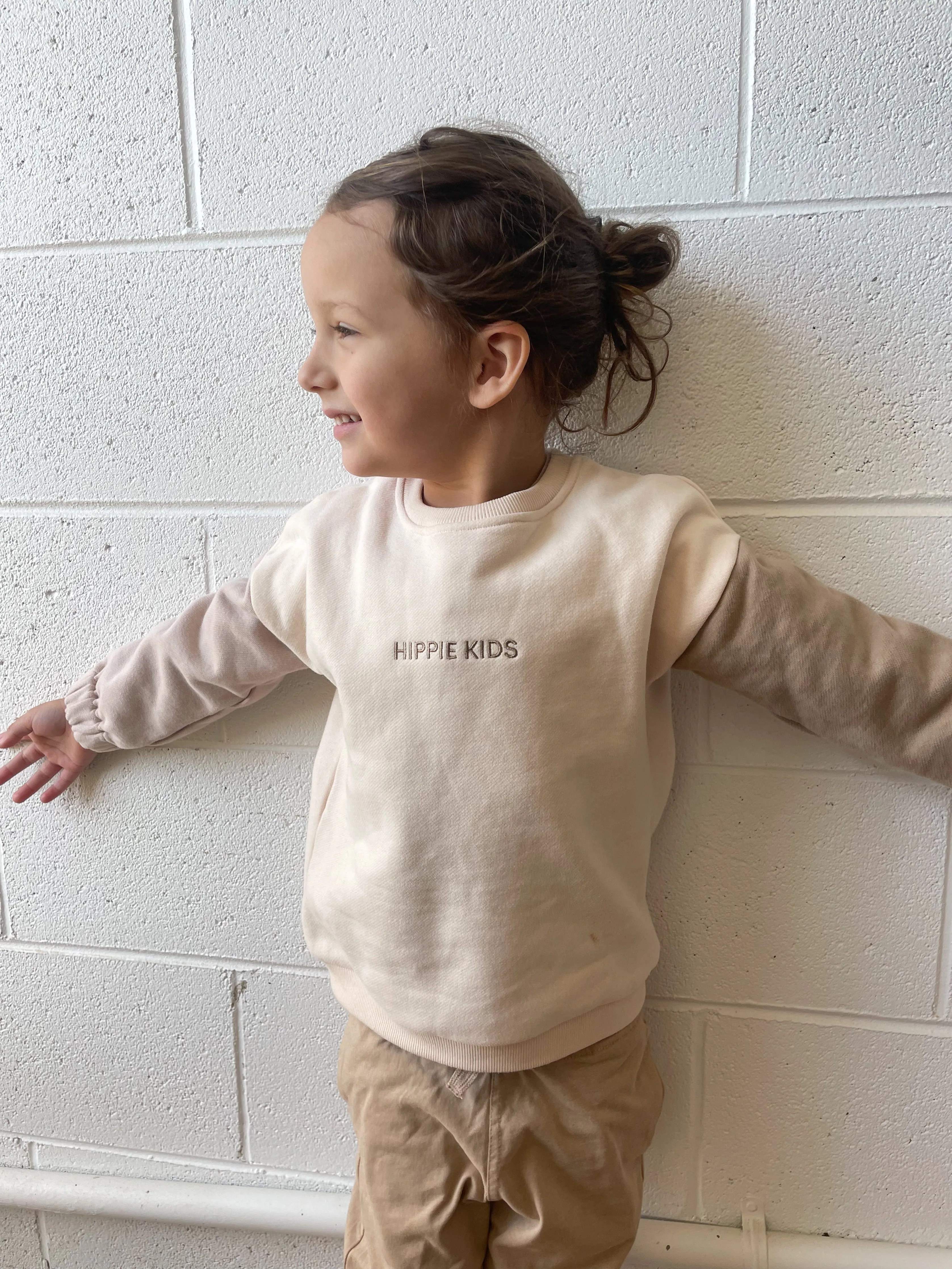 Hippie Kids Color Blocked Crewneck