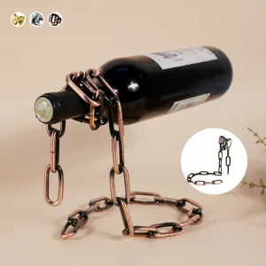 Hängendes Weinregal mit Kette
