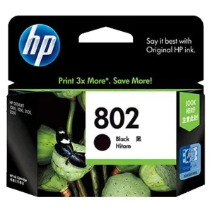HP 802, Ink Cartridge, Black, CH563ZZ