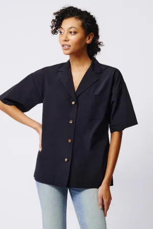 Hudson Shirt Jacket - Black Broadcloth