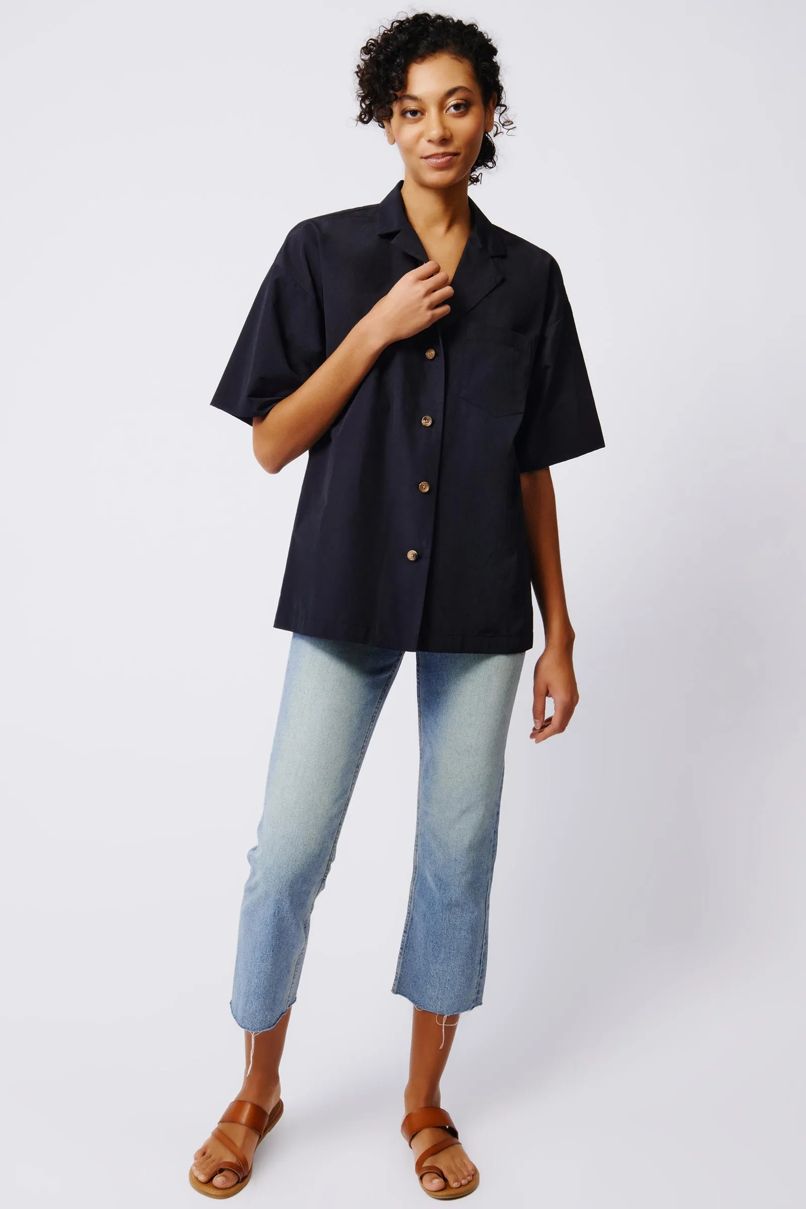 Hudson Shirt Jacket - Black Broadcloth