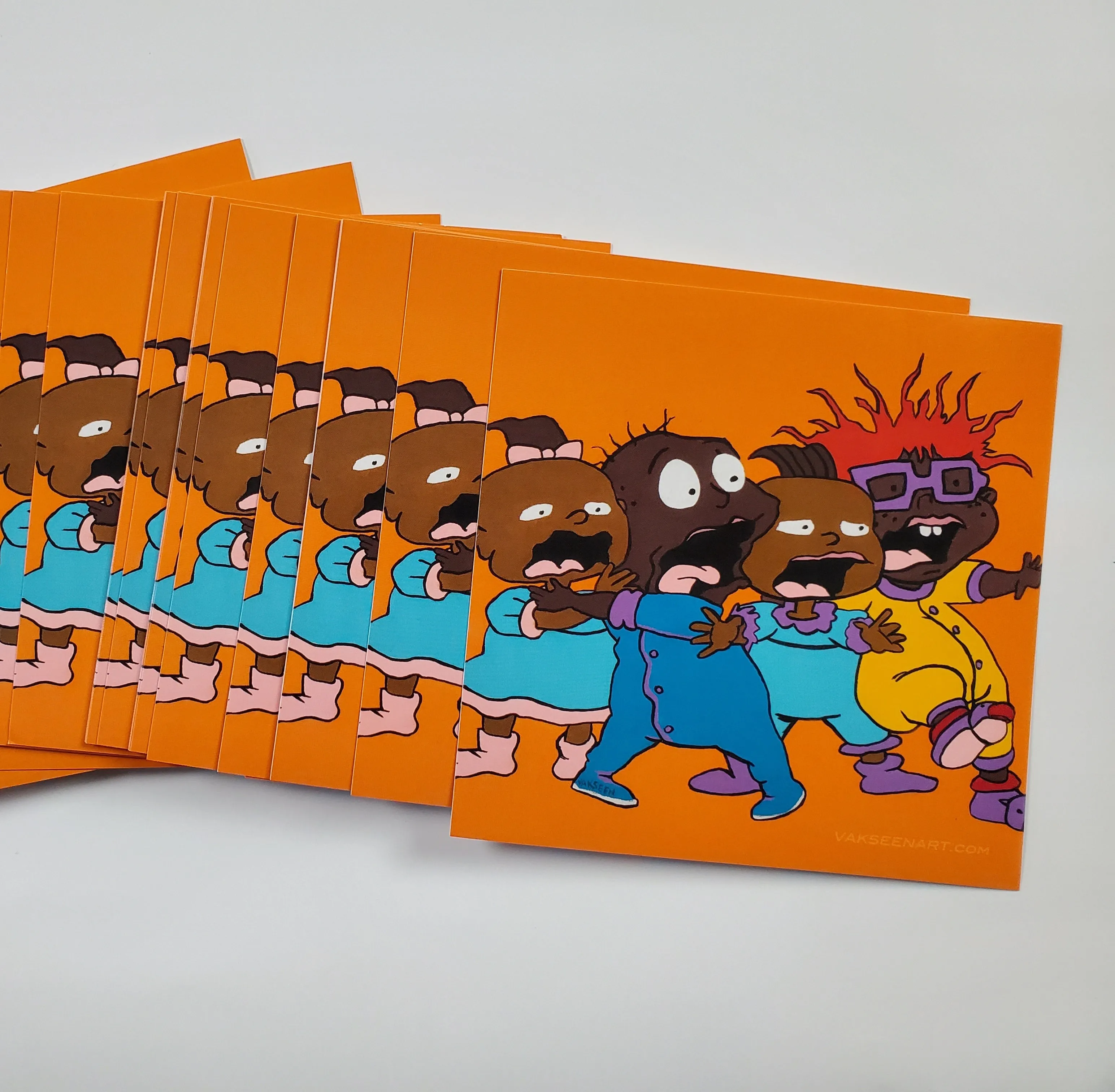 I Don't Know, Tommy - FOBP - Black Rugrats portrait art - Custom Art Stickers for Laptop & Wall Decor - Vakseen Art