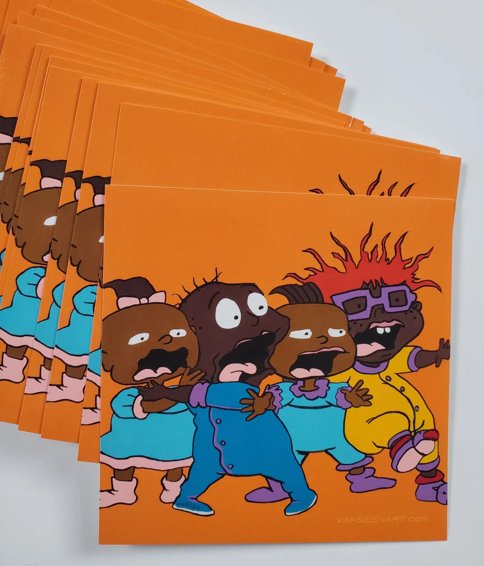 I Don't Know, Tommy - FOBP - Black Rugrats portrait art - Custom Art Stickers for Laptop & Wall Decor - Vakseen Art