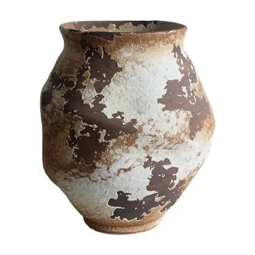 ILSMYSUTRA Ceramic Jar Craft Rustic Traditional Pot for Desktop Living Room Dining Room Large| Vases