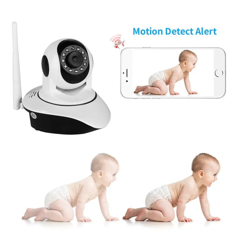 Indoor HD IP Camera - 1/4-Inch CMOS, 720p, 10m Night Vision, Motion Detection, PTZ, App Support, WiFi Wireless, Two Way Audio