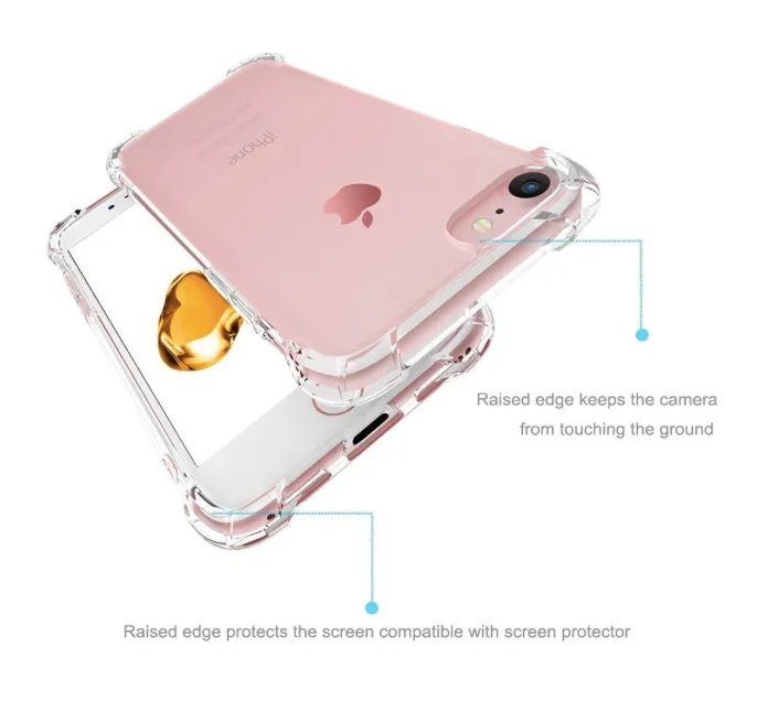 iPhone Transparent Soft TPU Bumper Case