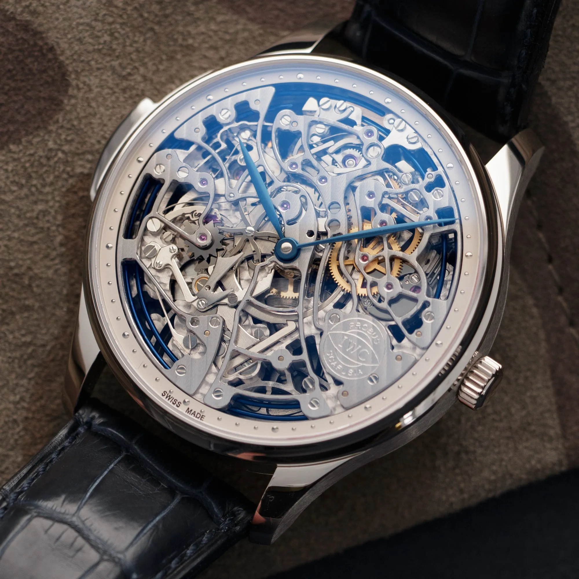 IWC Platinum Portuguese Skeletonizsed Minute Repeater Watch