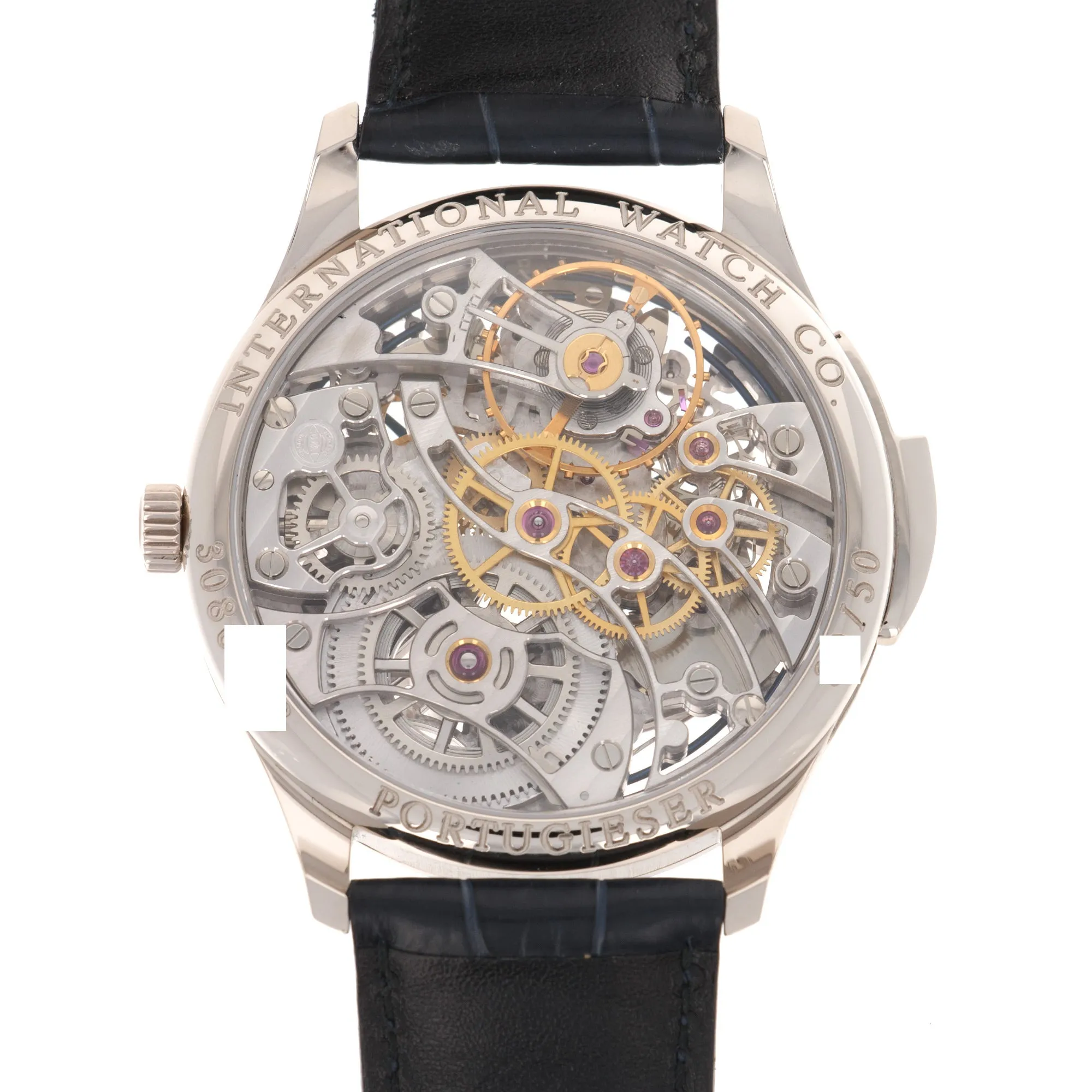 IWC Platinum Portuguese Skeletonizsed Minute Repeater Watch