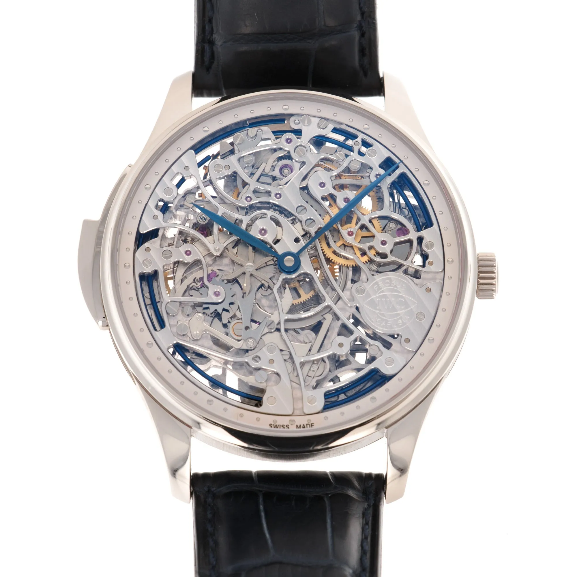 IWC Platinum Portuguese Skeletonizsed Minute Repeater Watch