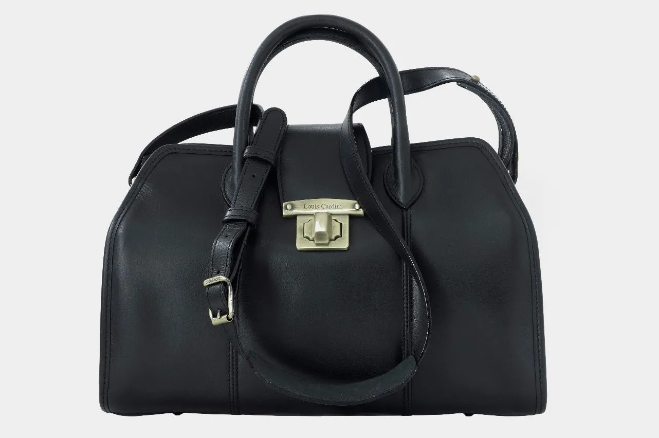 JULIETTE- A classic sport look Handbag Crossbody bag, zip closure (with strap over with turn lock for extra safety when the top zip is open)