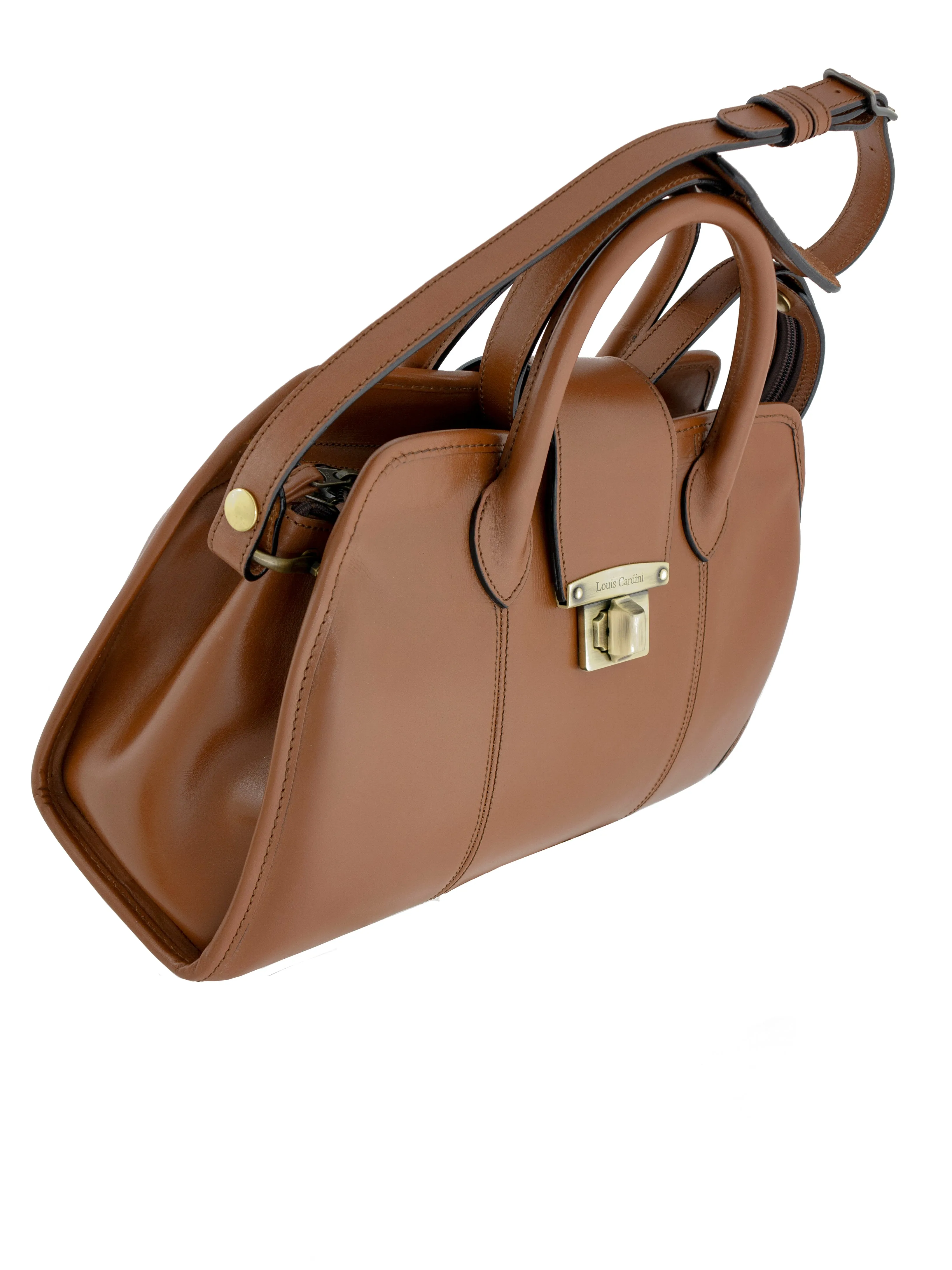 JULIETTE- A classic sport look Handbag Crossbody bag, zip closure (with strap over with turn lock for extra safety when the top zip is open)