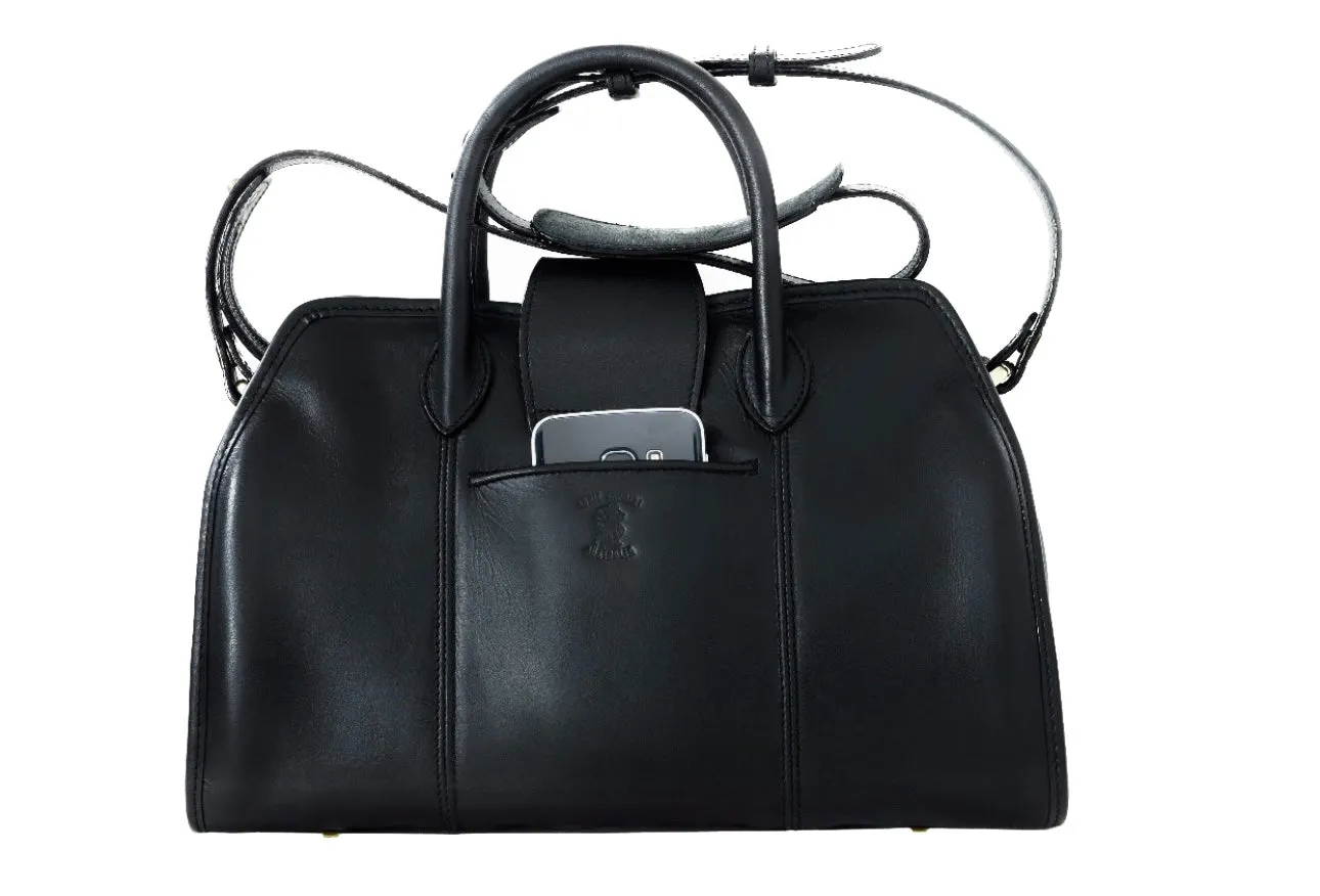 JULIETTE- A classic sport look Handbag Crossbody bag, zip closure (with strap over with turn lock for extra safety when the top zip is open)