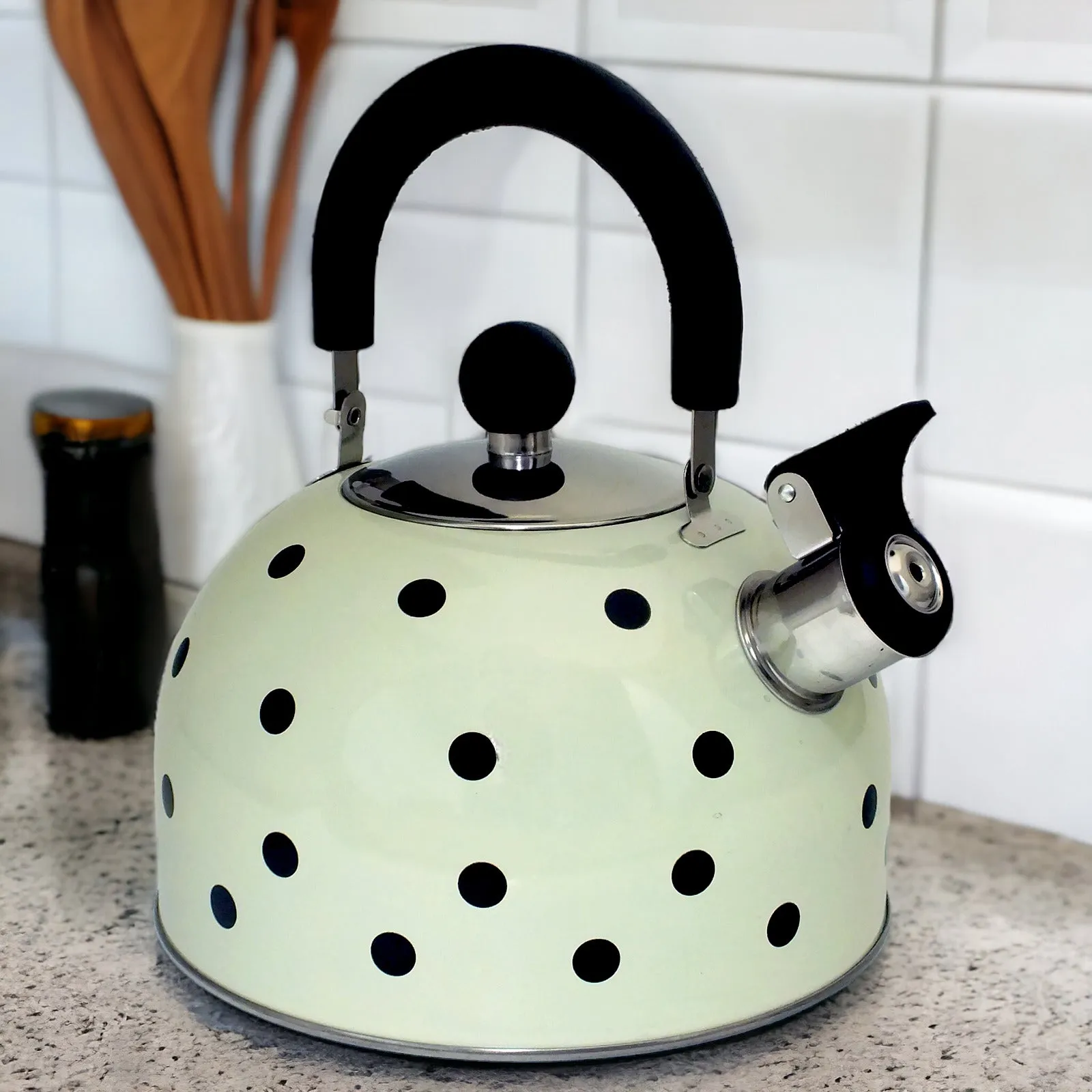 Kettle & Toaster Set - 2.5L Whistling Kettle  2 Slice Electric Variable Browning