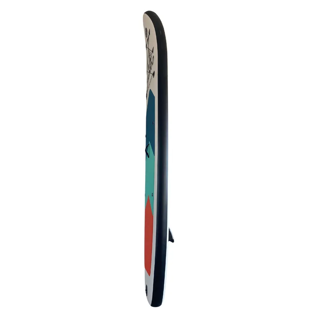 KILIROO Inflatable Stand Up Paddle Board Balanced SUP Portable Ultralight, 10.5 x 2.5 x 0.5 ft, with EVA Anti-Slip Pad Grey, Tiffany Blue & Red (ONLINE ONLY)