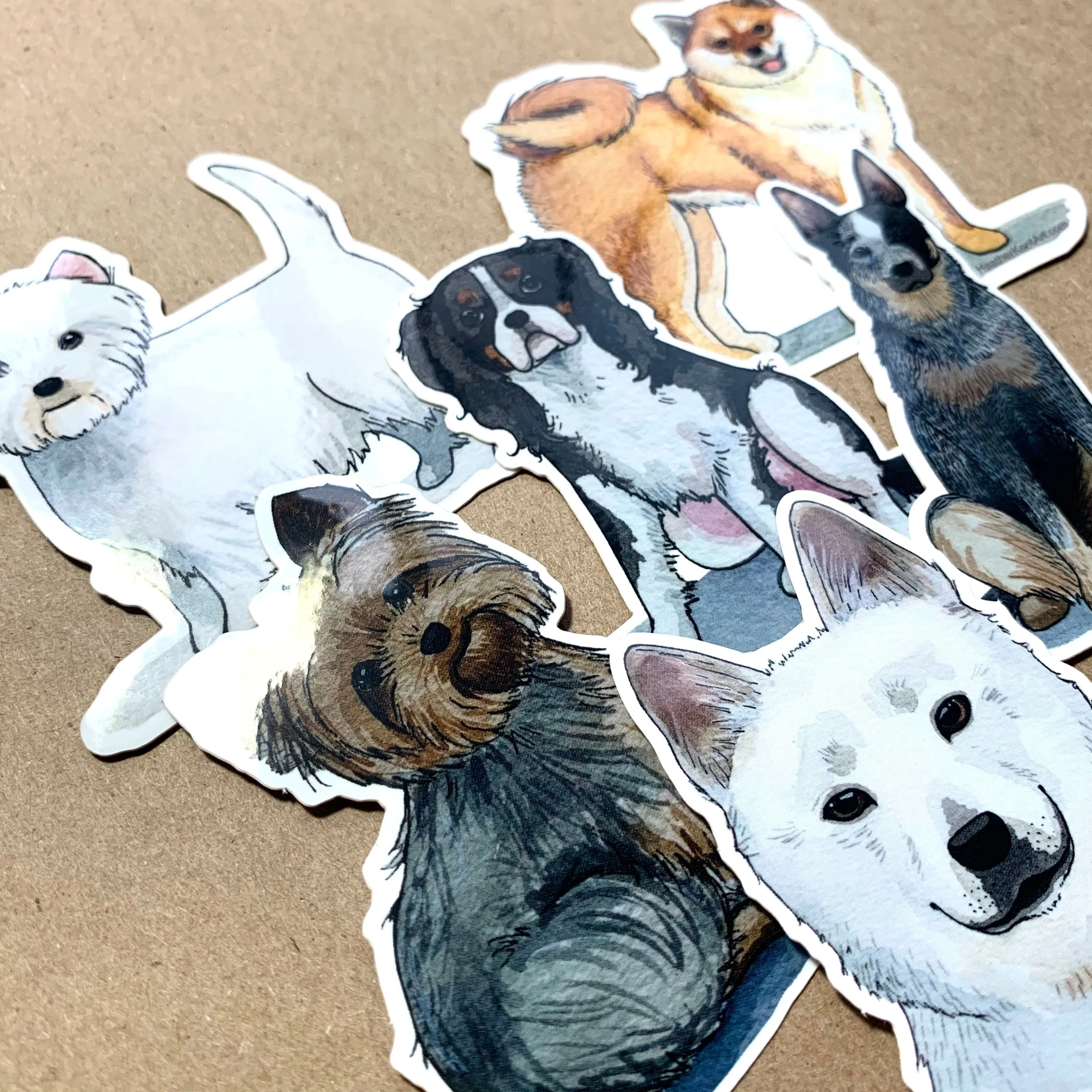 King Charles Spaniel Dog Vinyl Stickers, 3 inch, Doggos Sticker, FREE SHIPPING