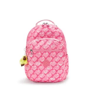 Kipling Seoul Lap Adorable Hearts Large Backpack  I5816-1NB