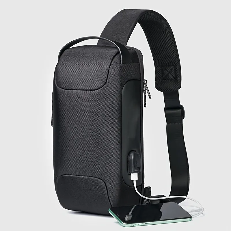 kkboxly  Waterproof Male Crossbody Anti-Theft Short Travel Messenger Chest Sling Fashion Shoulder Bag