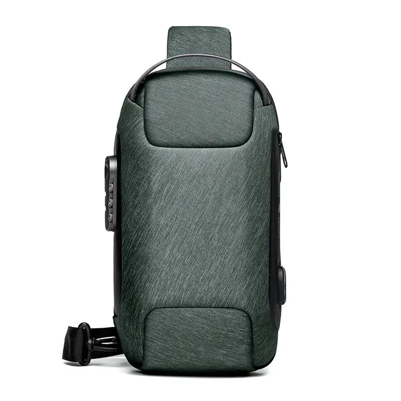 kkboxly  Waterproof Male Crossbody Anti-Theft Short Travel Messenger Chest Sling Fashion Shoulder Bag