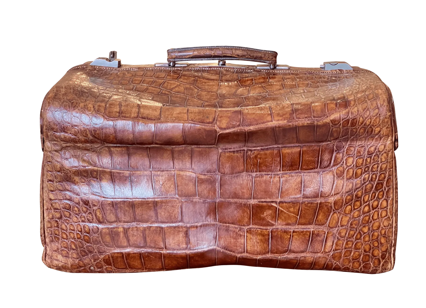 Large 19th Century Crocodile Travel Case