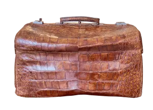 Large 19th Century Crocodile Travel Case