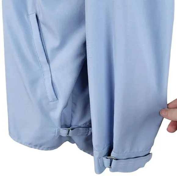Lauren Ralph Lauren Blue Zip Front Pockets Vent Long Sleeves Garden Hood Jacket