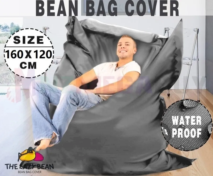 LAZY BEAN® OXFORD Large Bean Bag Cover Indoor/Outdoor Anti UV 30 *Charcol
