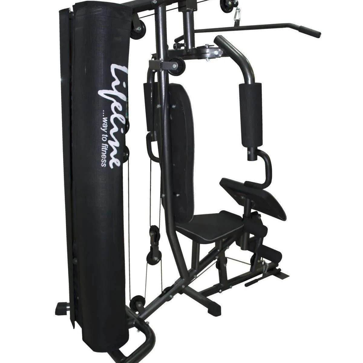 Lifeline Home Gym Equipment Deluxe 005 For Workout At Home Bundles With Resistance Band, Shaker Bottle and Fitness Curve Bench 5501A || Available on EMI