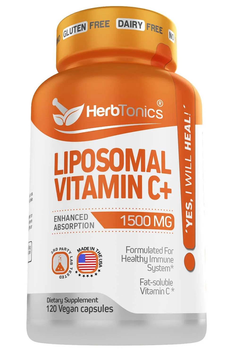 Liposomal Vitamina C Cápsulas de 1500 mg de apoyo inmunológico y sistema inmunológico para la salud, alta absorción de vitamina C y suplemento de colágeno - 120 cápsulas veganas sin OMG, fabricado en los Estados Unidos