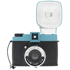 Lomography Diana F  Film Camera and Flash | Teal/Black