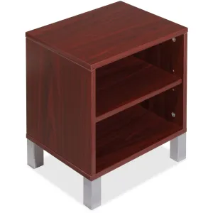 Lorell Concordia Series Mahogany Laminate Desk Ensemble Storage Cabinet