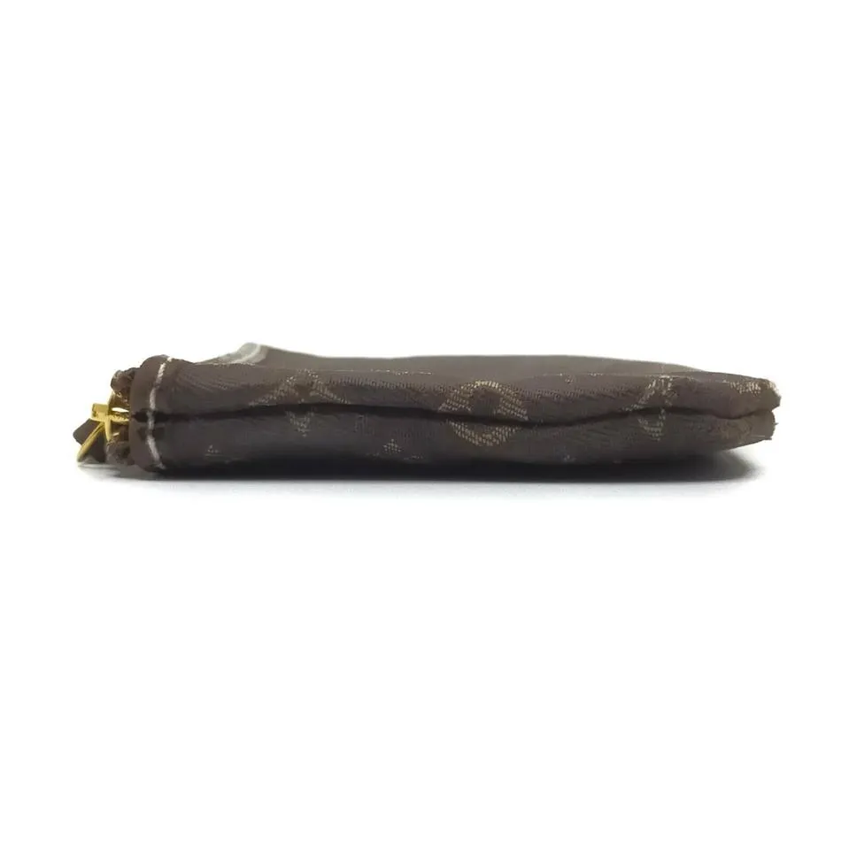 Louis Vuitton Brown Monogram Mini Lin Key Pouch Pochette Cles I863511