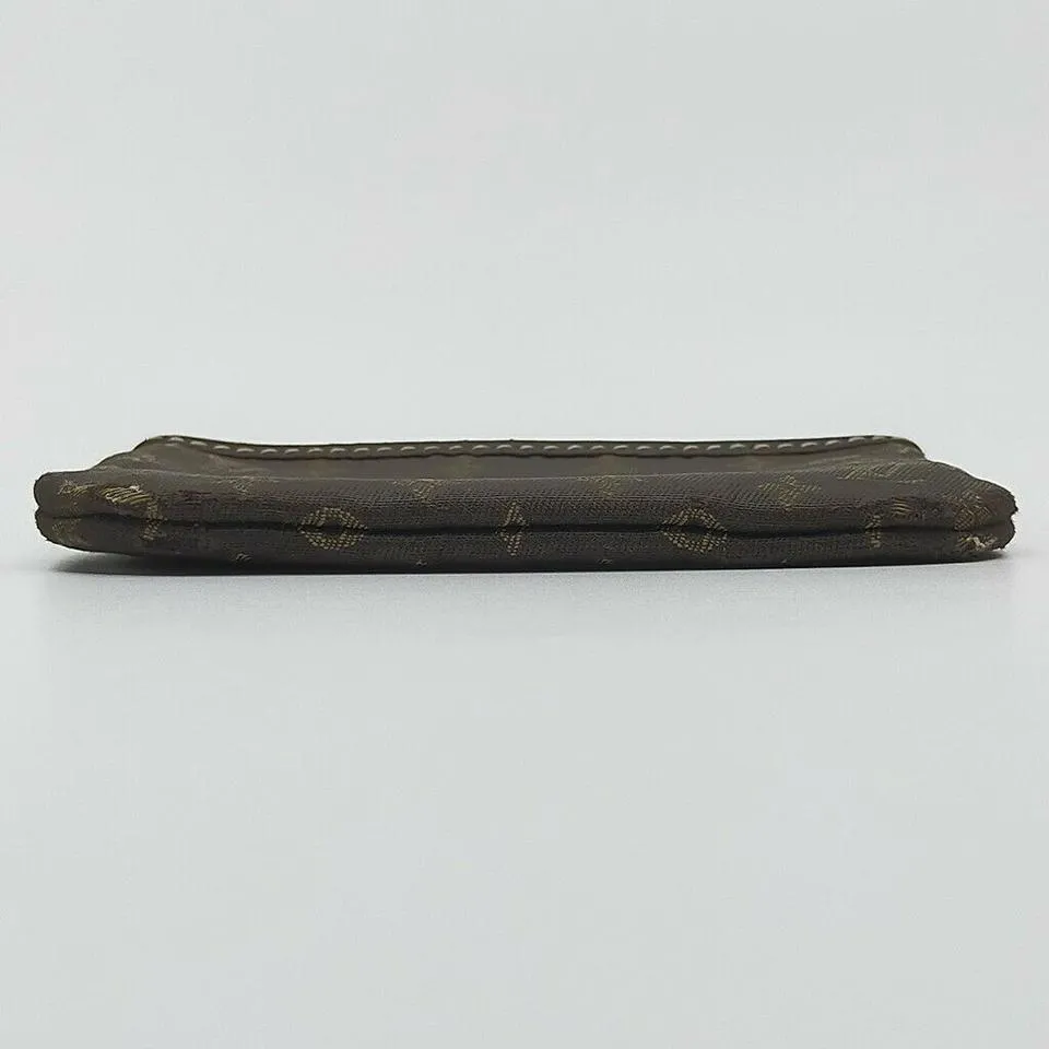 Louis Vuitton Brown Monogram Mini Lin Key Pouch Pochette Cles I863511