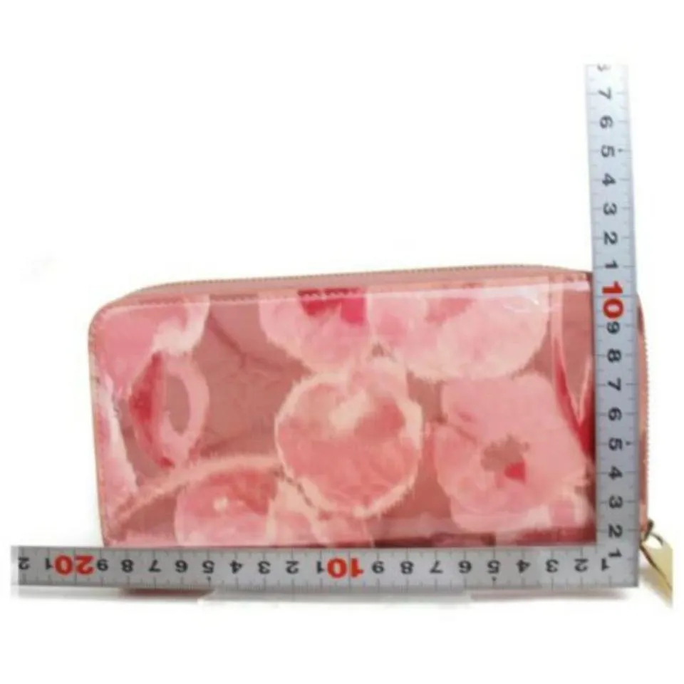 Louis Vuitton Ikat Zippy Wallet Flower Pink Vernis Monogram 872899