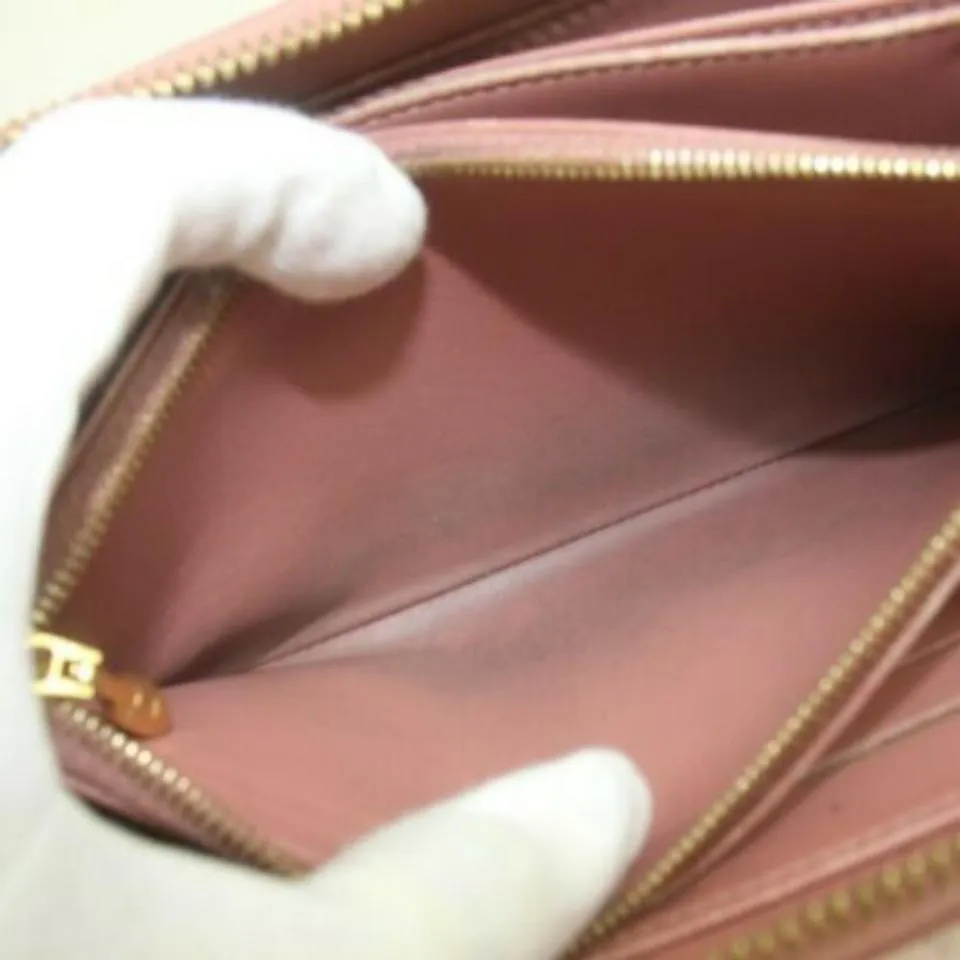 Louis Vuitton Ikat Zippy Wallet Flower Pink Vernis Monogram 872899