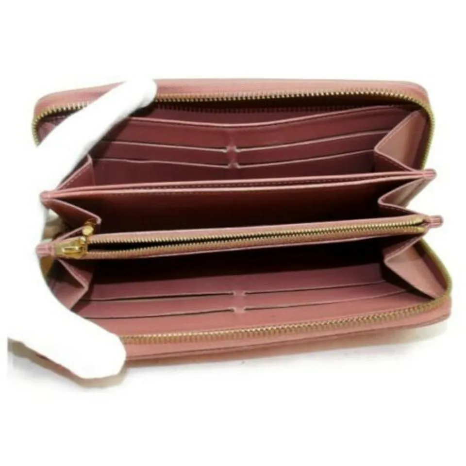 Louis Vuitton Ikat Zippy Wallet Flower Pink Vernis Monogram 872899