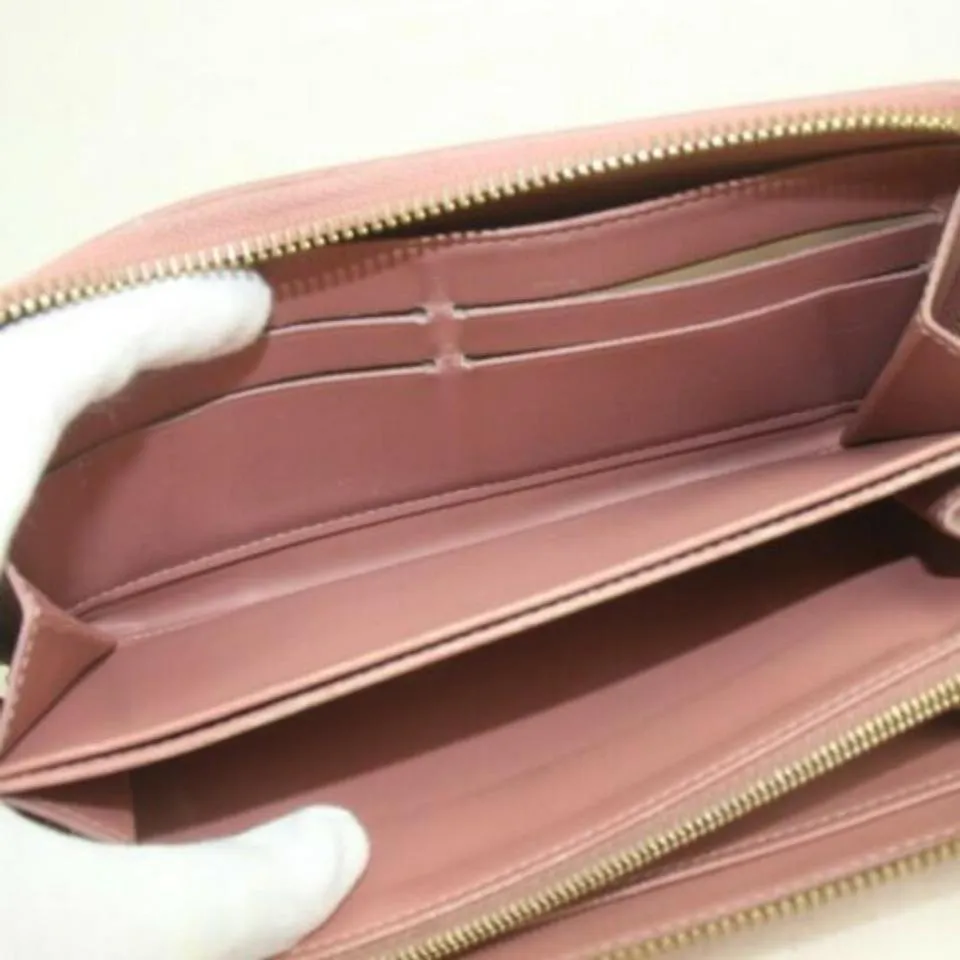Louis Vuitton Ikat Zippy Wallet Flower Pink Vernis Monogram 872899