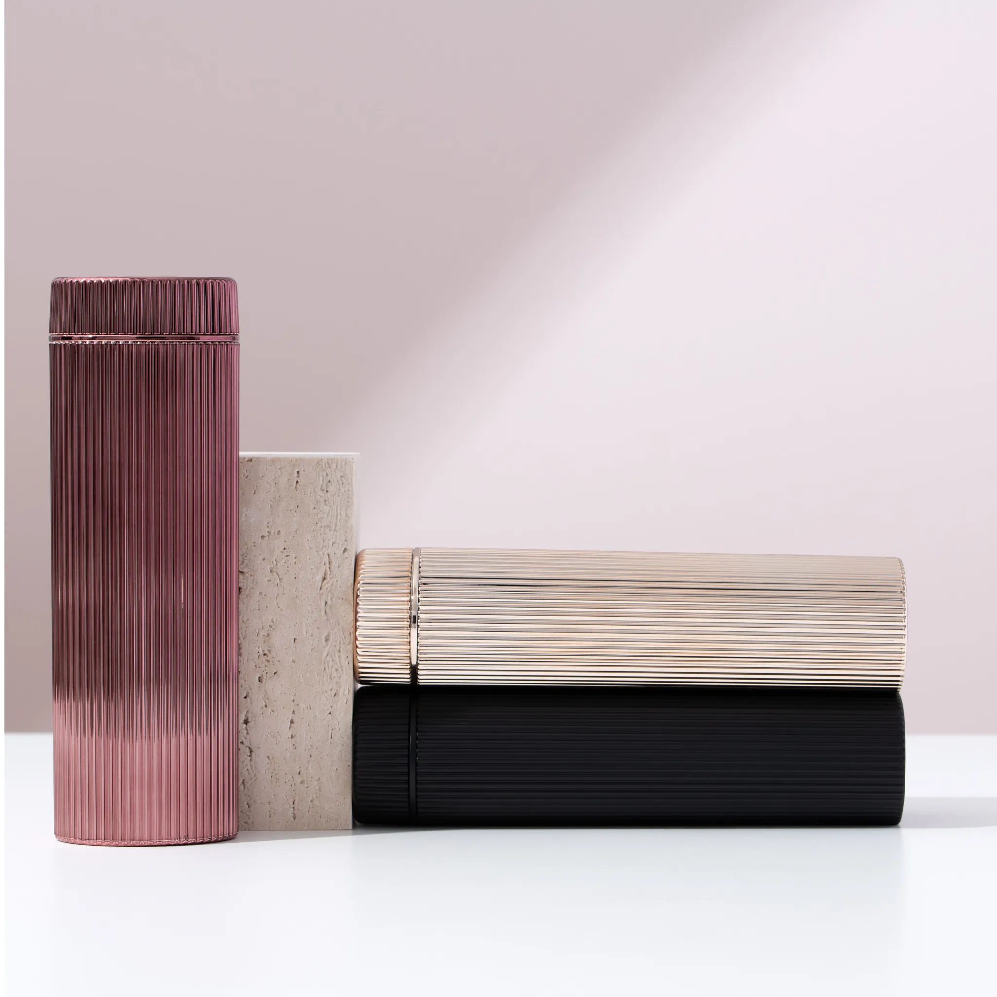 Lucia Gray Stylish Pill Box - Matt Black