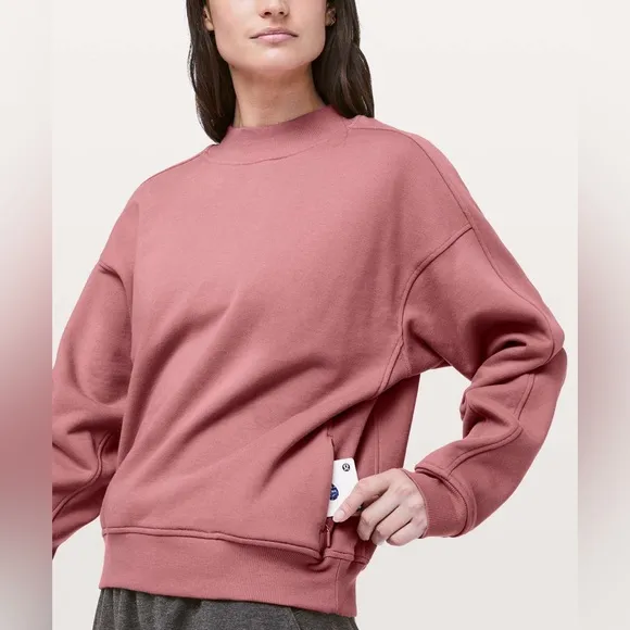Lululemon Chill On Pullover Quicksand Pink Size 6