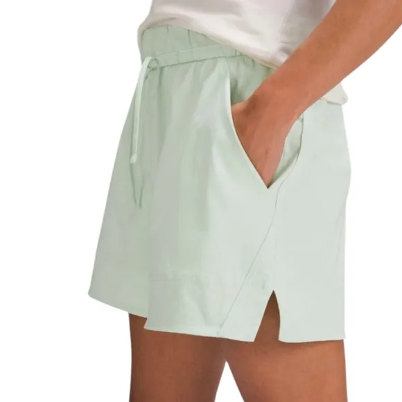 Lululemon Cinchable Waist High Rise Woven Short 3.5&quot; Kohlrabi Green Sz S