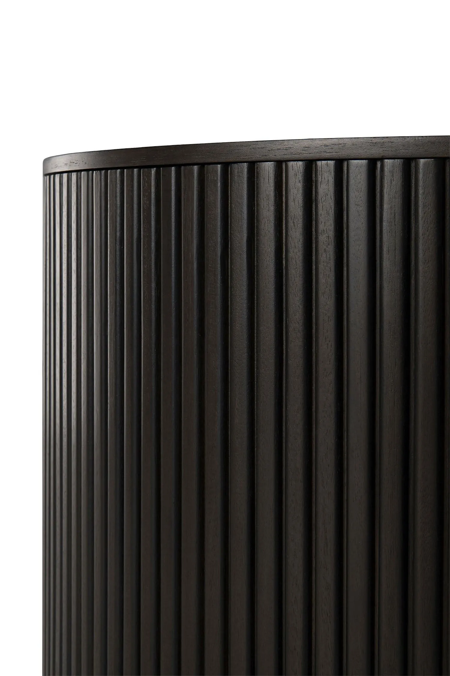Mahogany Roller Max Dark Brown Round Side Table - Varnished
