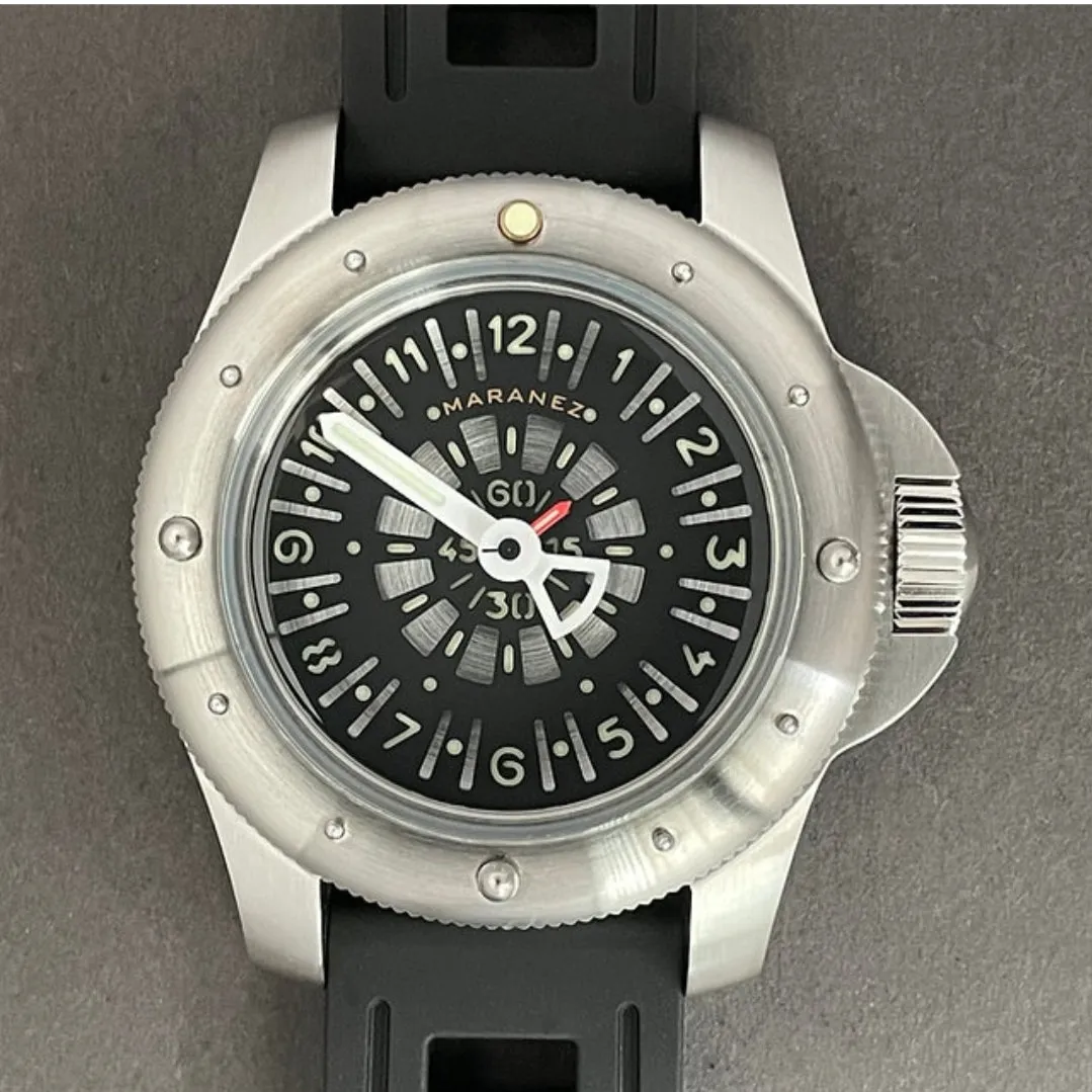 Maranez 49mm Rawai Stainless Steel gauge silver Face Watch