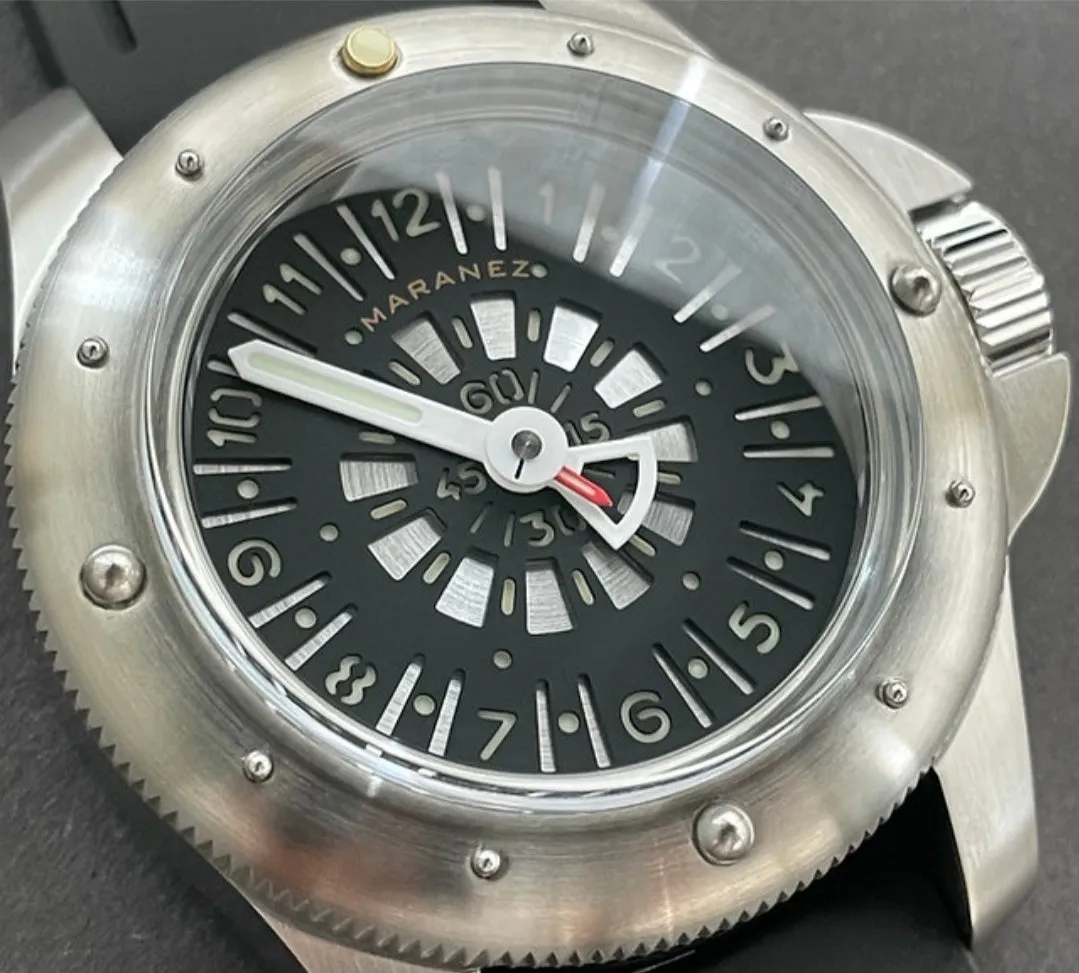Maranez 49mm Rawai Stainless Steel gauge silver Face Watch