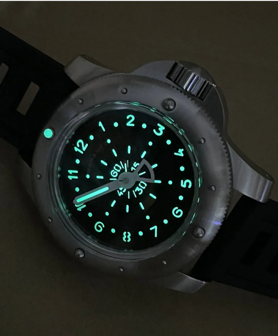 Maranez 49mm Rawai Stainless Steel gauge silver Face Watch