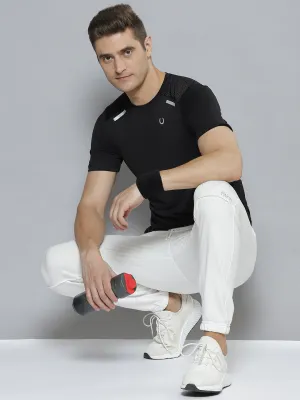 Men Black Anti Odour Gym T-shirt